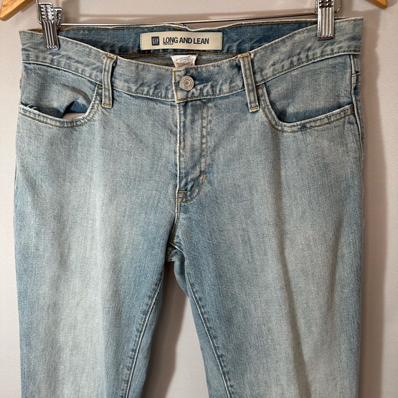 Gap Long And Lean Stretch Womens Size 6 Blue Straight Leg Jeans Pants - Picture 5 of 11